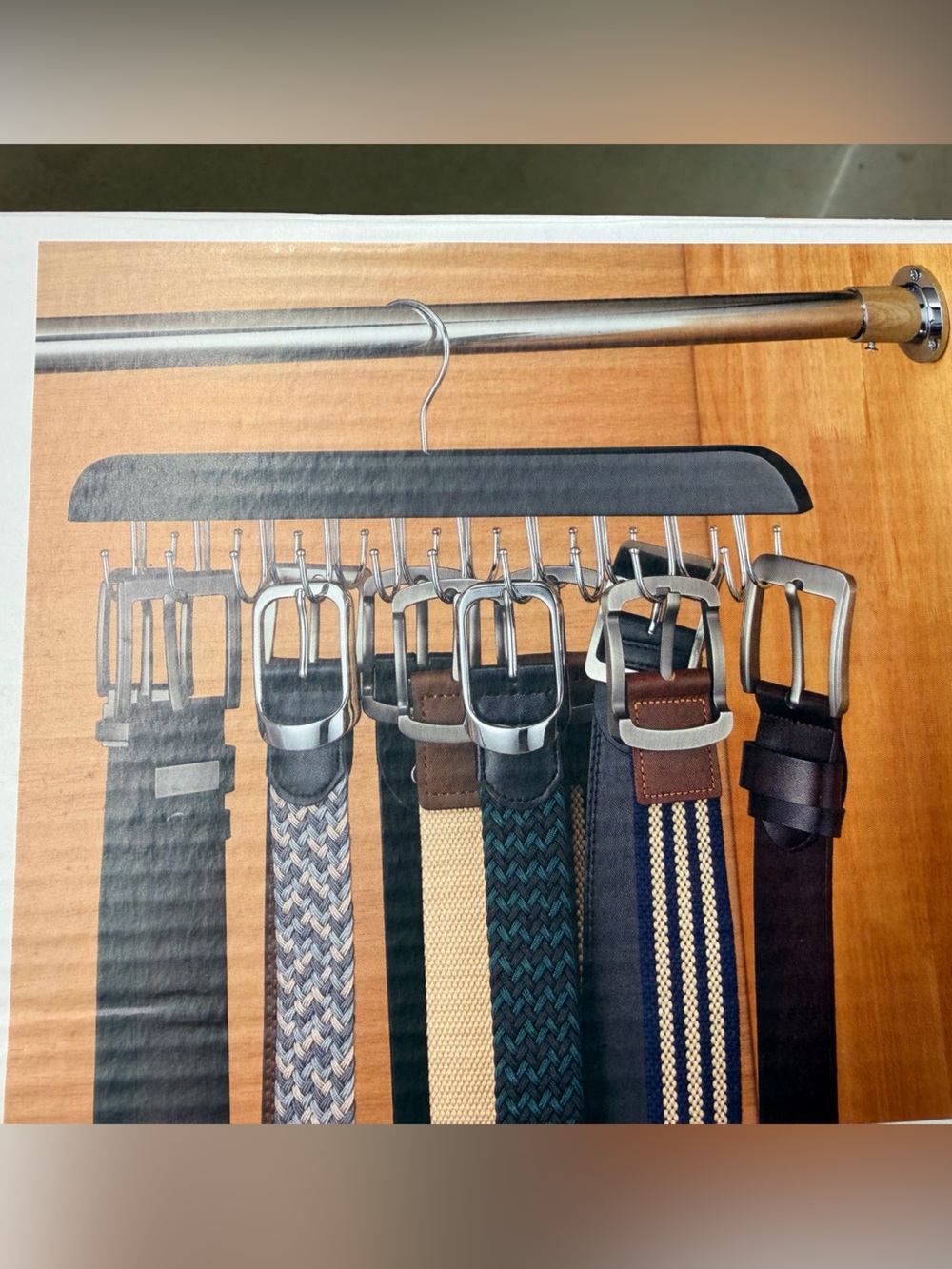 Kirkton House 20-Hook Belt & Accessories Organizer Hanger